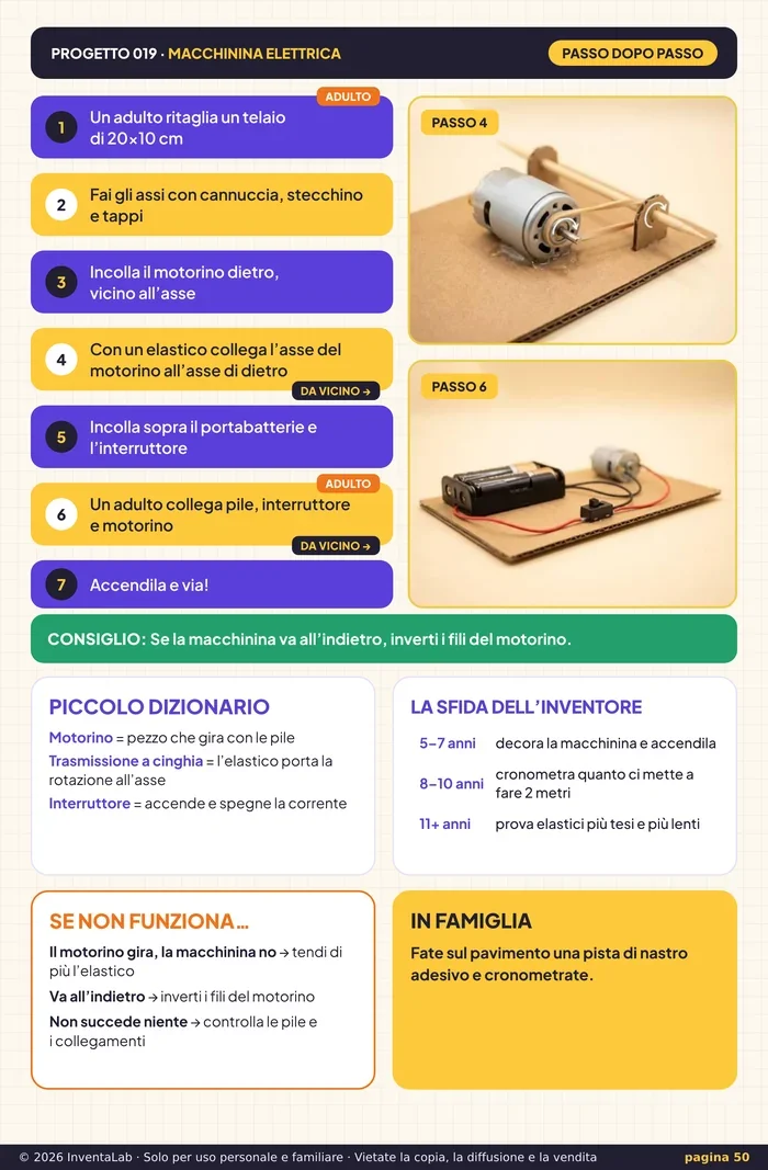 El autito eléctrico paso a paso