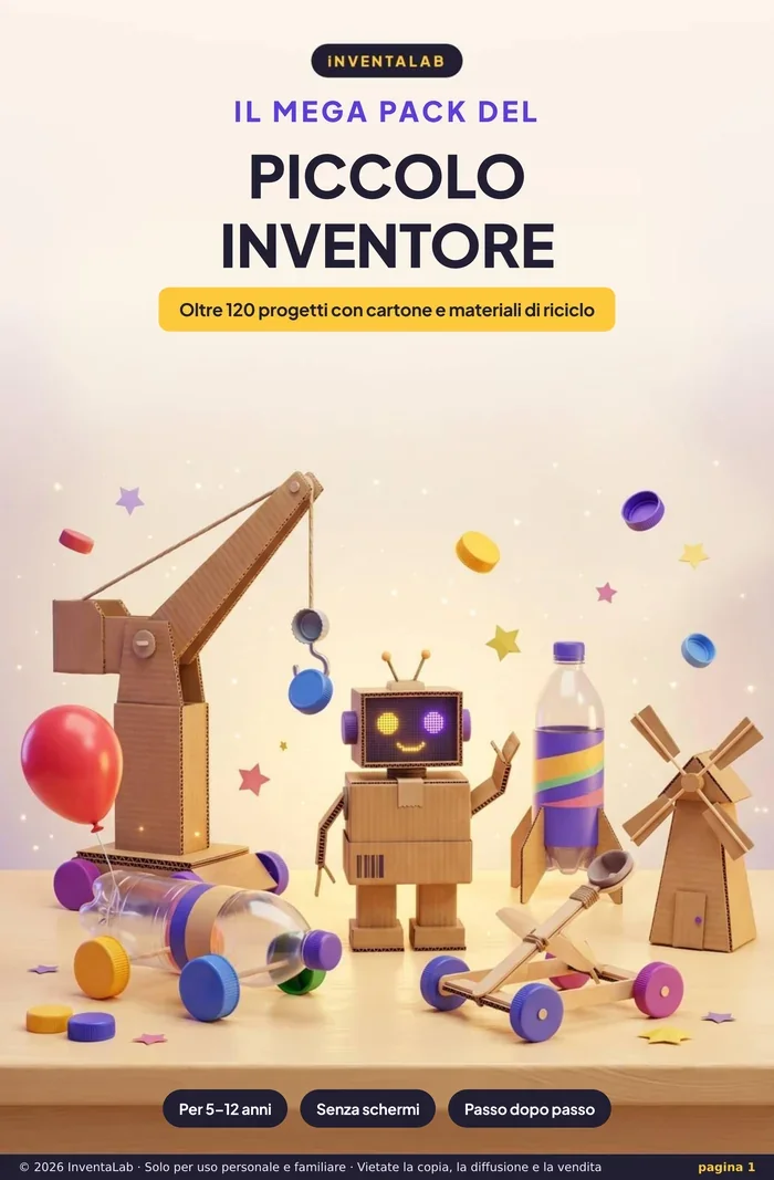 La portada del Mega Pack del Pequeño Inventor
